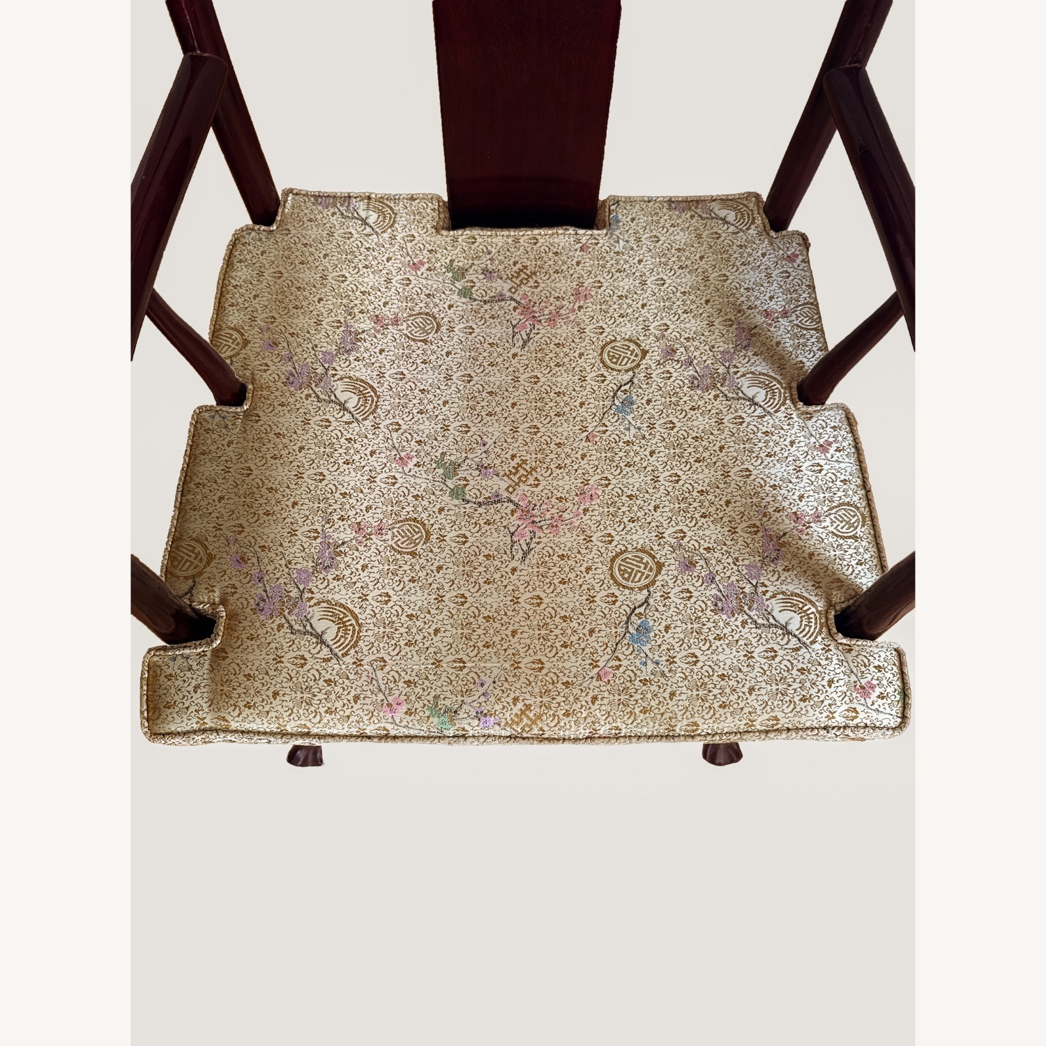 Asian Hand-Carved Hardwood Dining Table Set - image-10