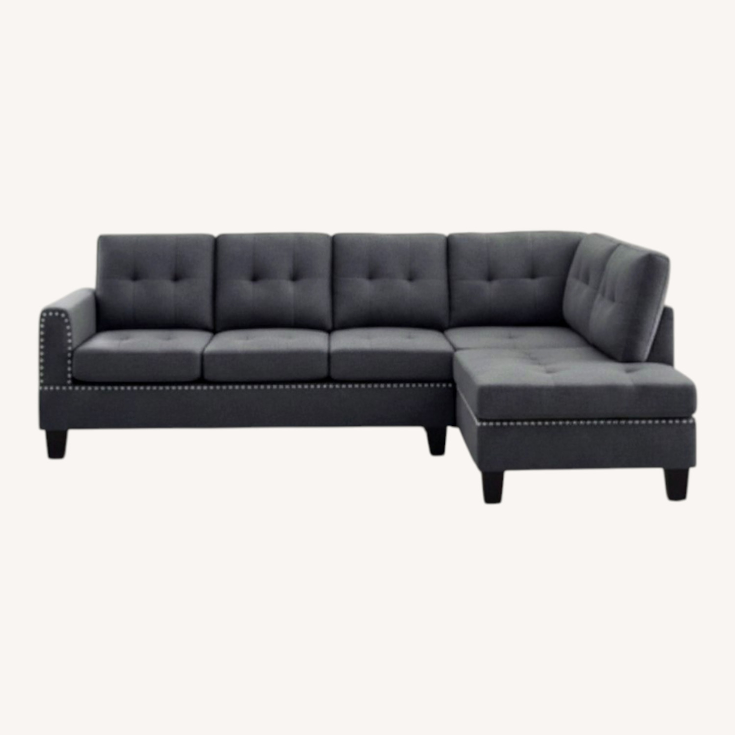 Wayfair Dark Gray Fabric Chaise Lounge - image-0