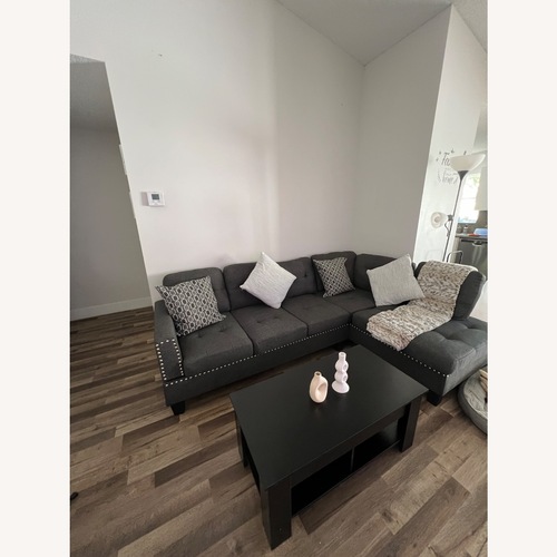 Used Wayfair Dark Gray Fabric Chaise Lounge for sale on AptDeco