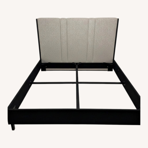 Used Rooms To Go Light Gray King Bed for sale on AptDeco