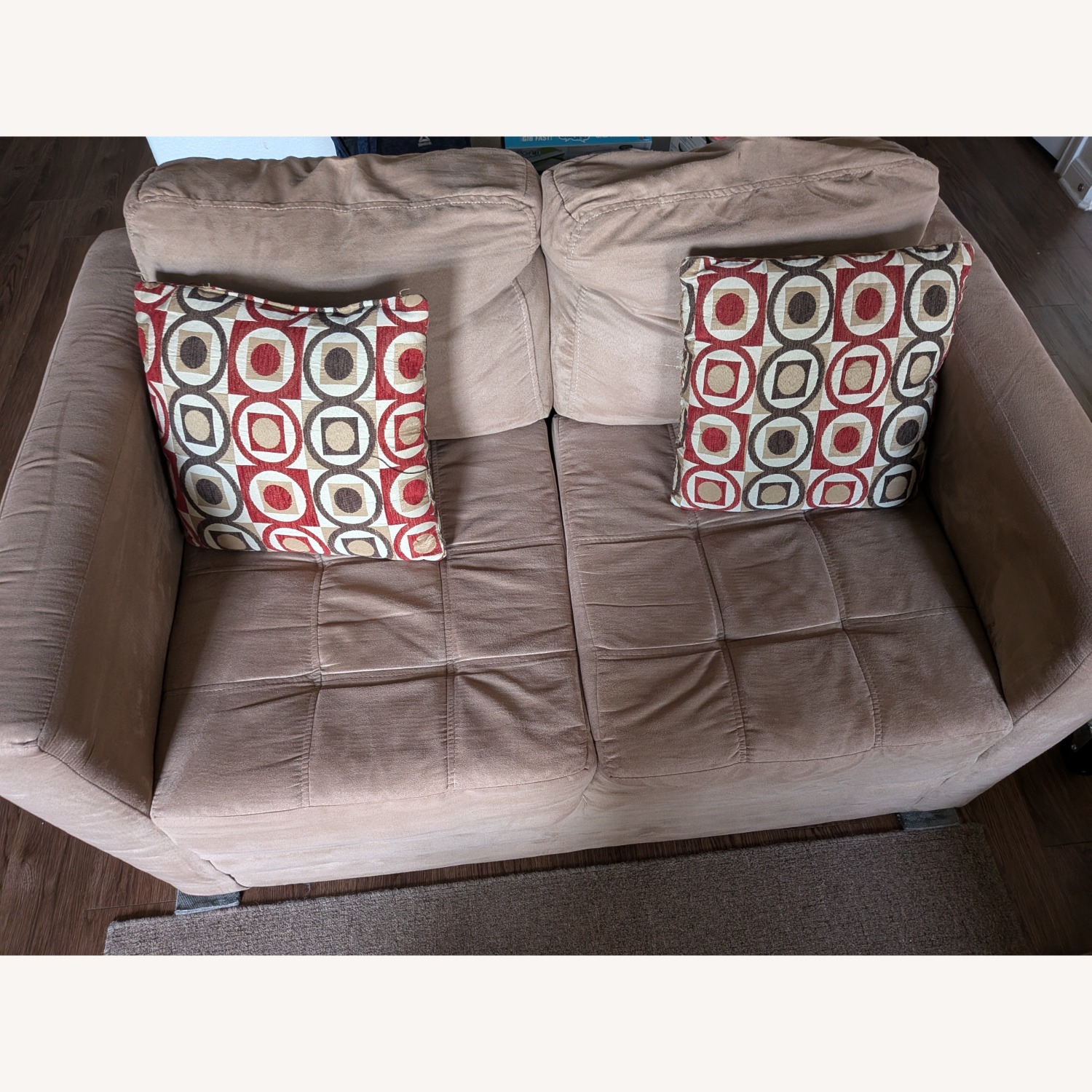 Wayfair Beige fabric Loveseat sofa - image-2