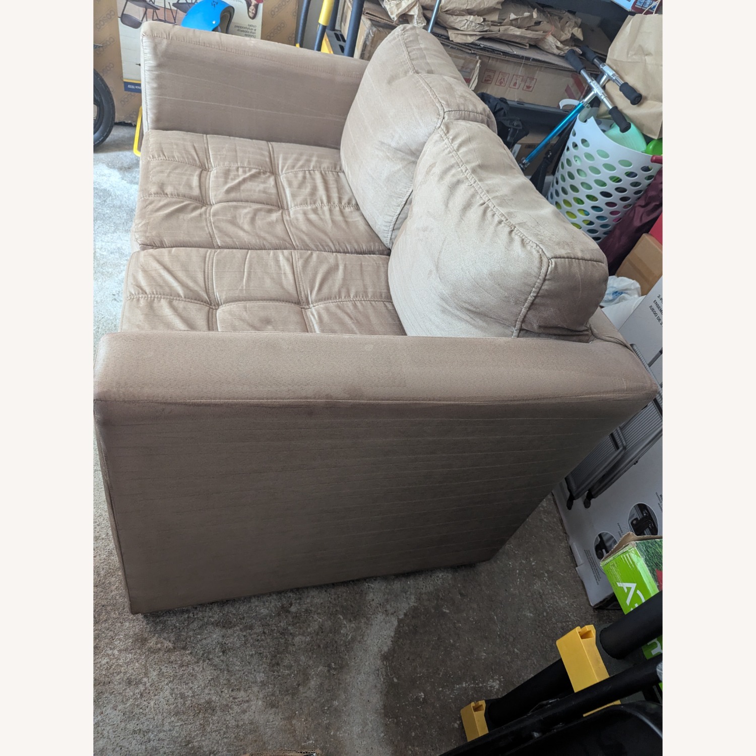 Wayfair Beige fabric Loveseat sofa - image-5