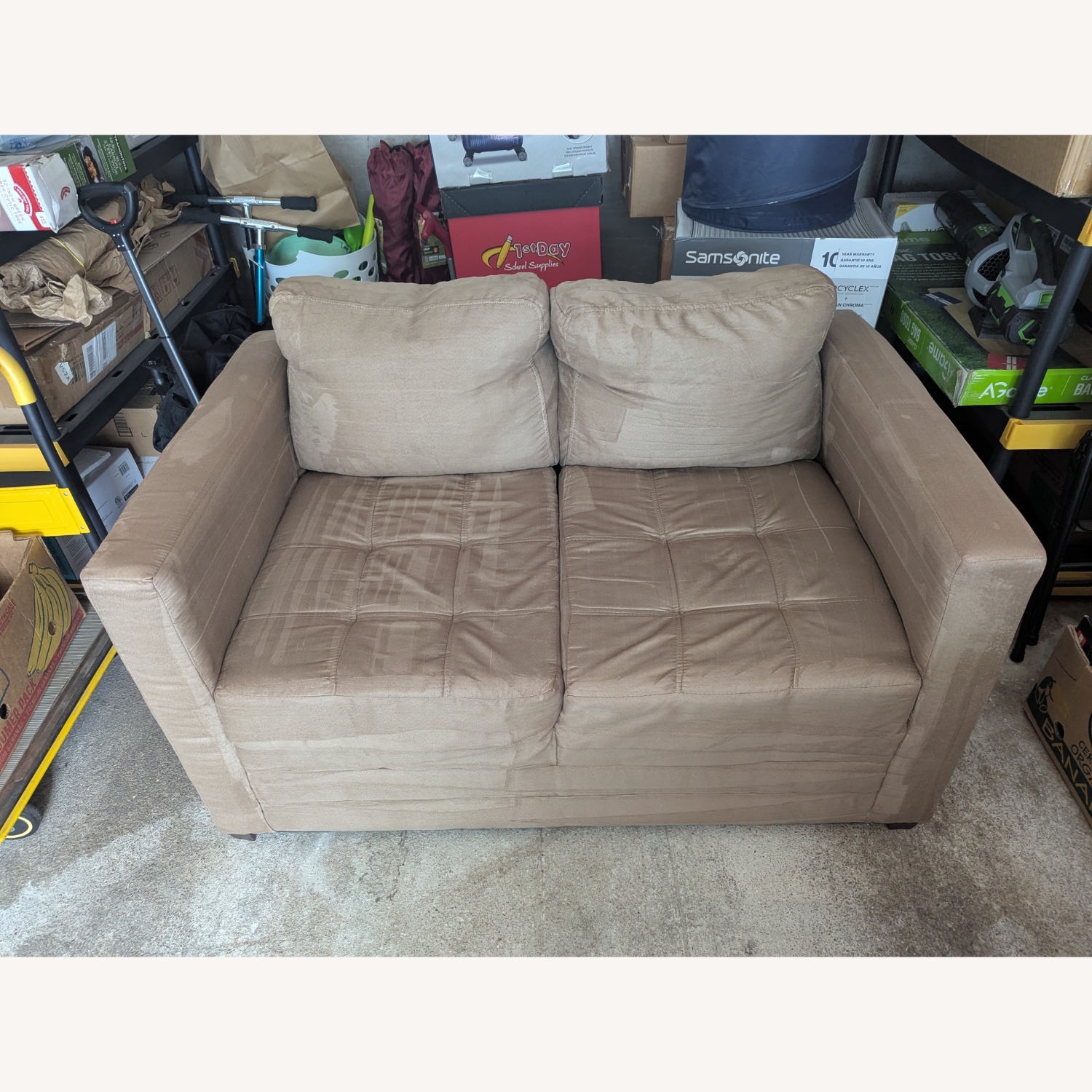 Wayfair Beige fabric Loveseat sofa - image-4