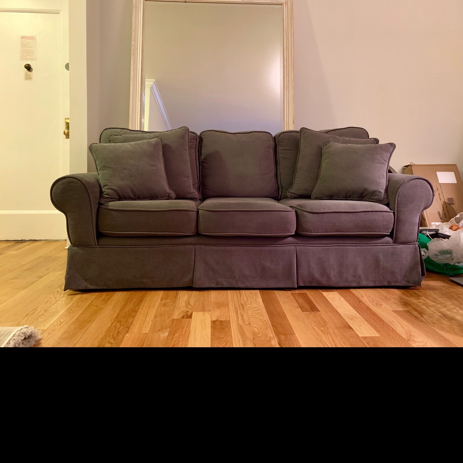 Bob's Katie Dark Gray Fabric Sleeper Sofa - image-1