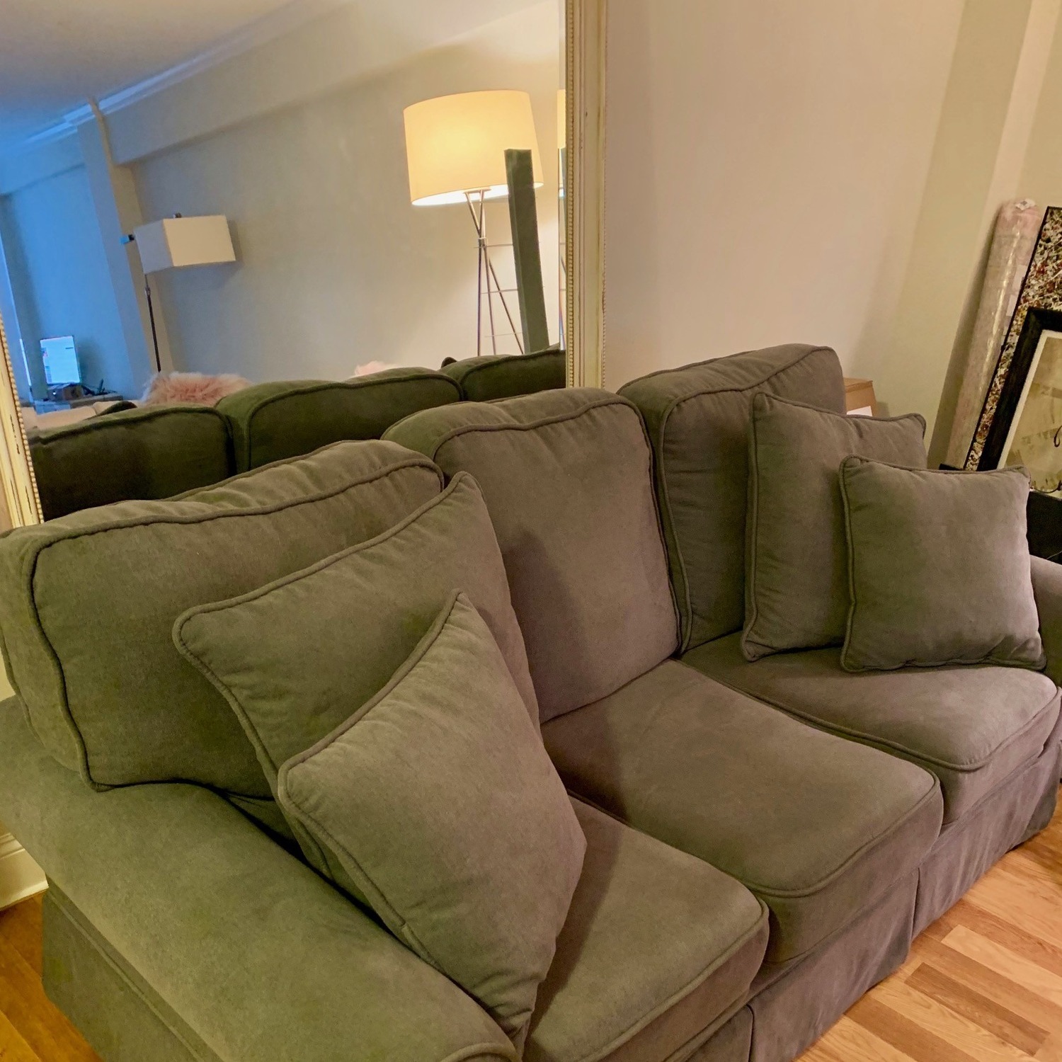 Bob's Katie Dark Gray Fabric Sleeper Sofa - image-2