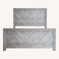 Bob's Discount Furniture Light Gray Queen Bed