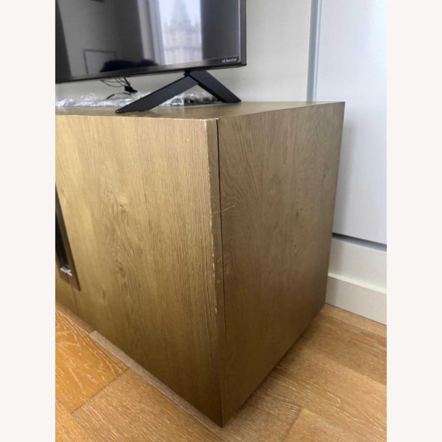 Restoration Hardware White Hall 4-Door Media Console - image-5