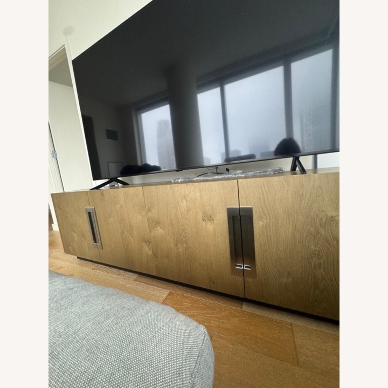 Restoration Hardware White Hall 4-Door Media Console - image-1