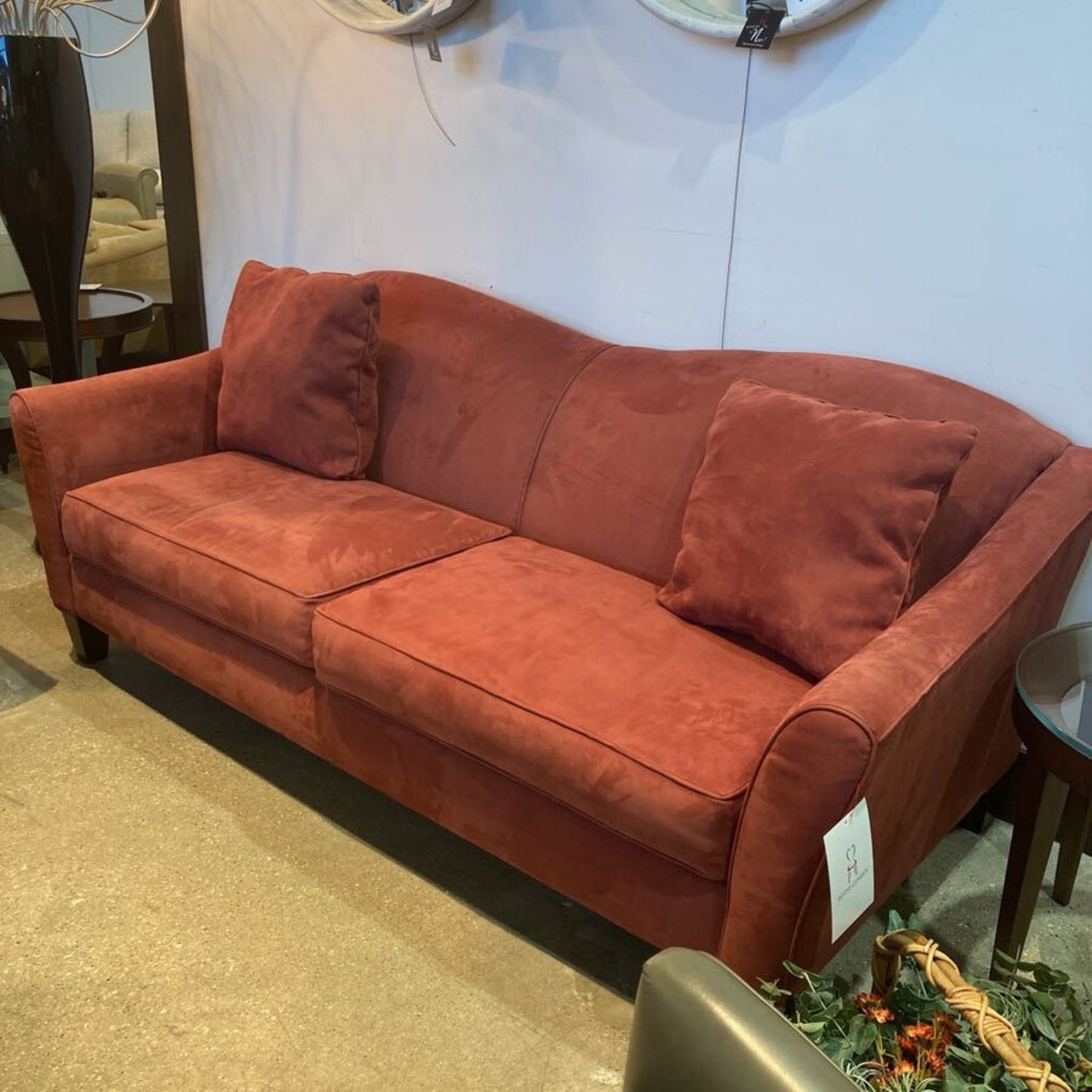 Bauhaus Double Arched Back Mircofiber Sofa - image-2