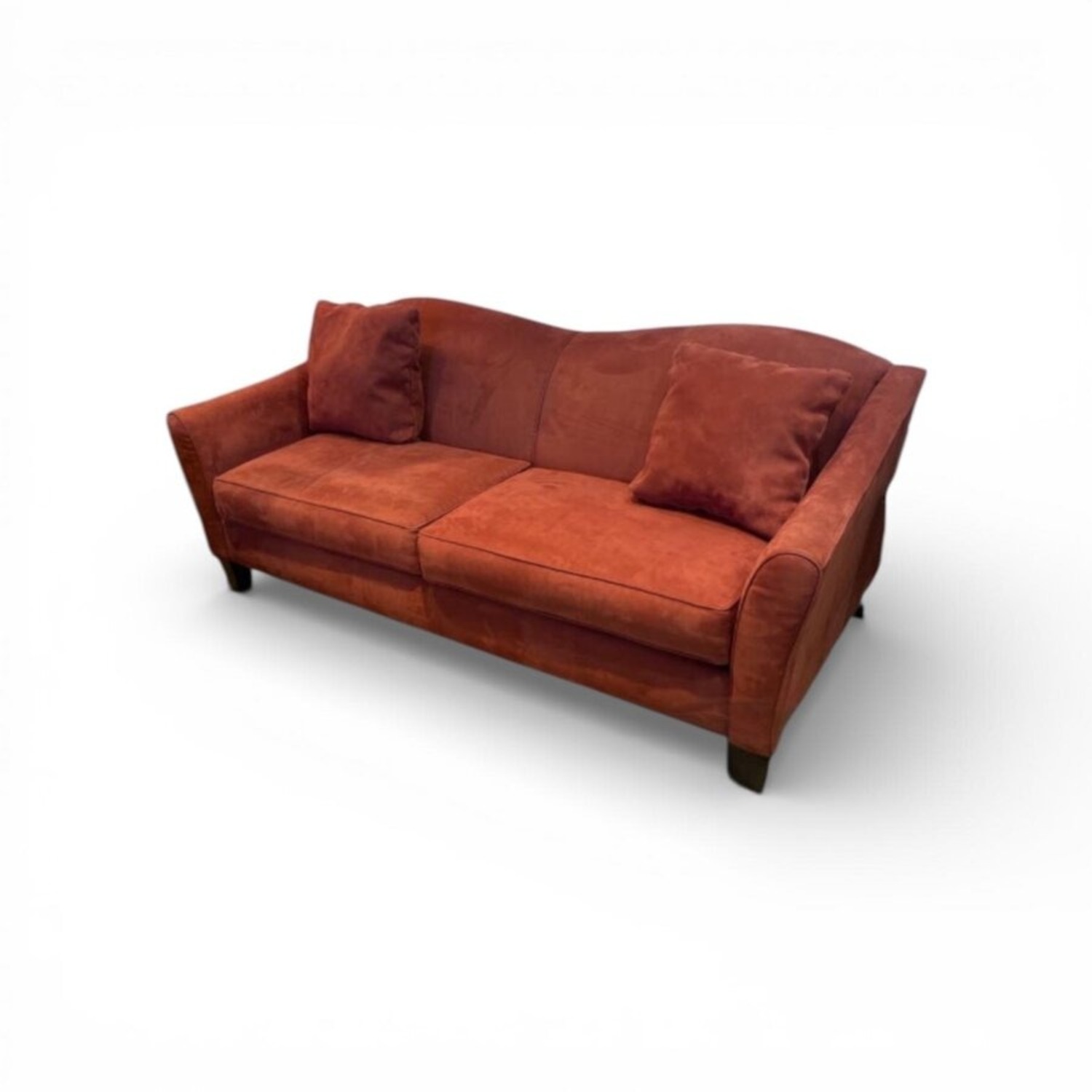 Bauhaus Double Arched Back Mircofiber Sofa - image-1