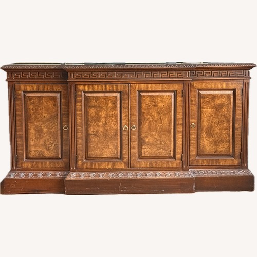 Used Hekman Reserve Burl Wood & Marble Top Buffet for sale on AptDeco