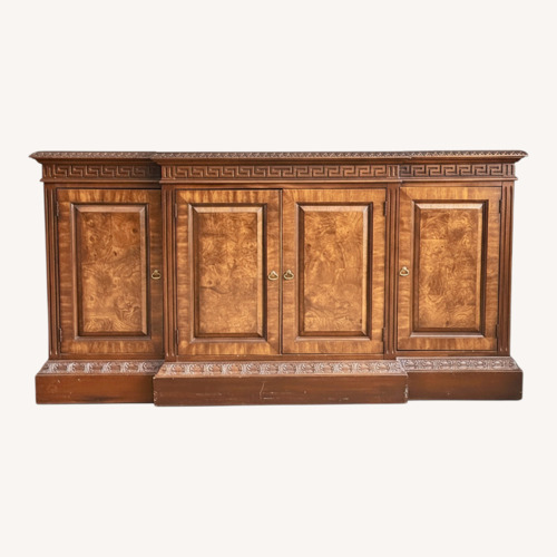 Used Hekman Reserve Burl Wood & Marble Top Buffet for sale on AptDeco