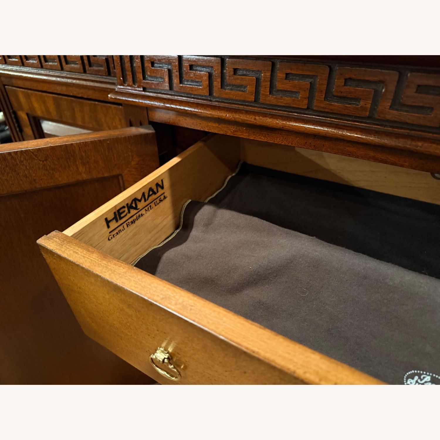 Hekman Reserve Burl Wood & Marble Top Buffet - image-9