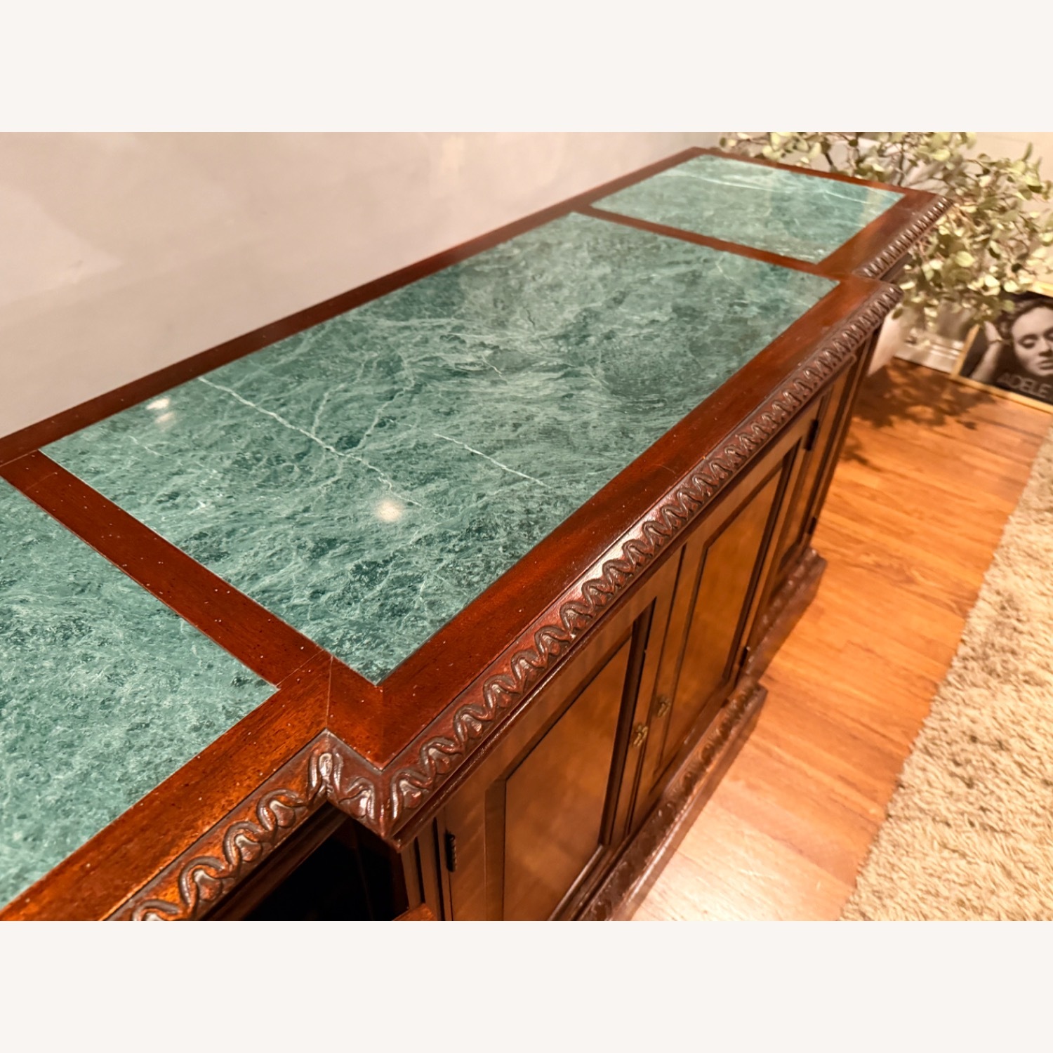Hekman Reserve Burl Wood & Marble Top Buffet - image-2