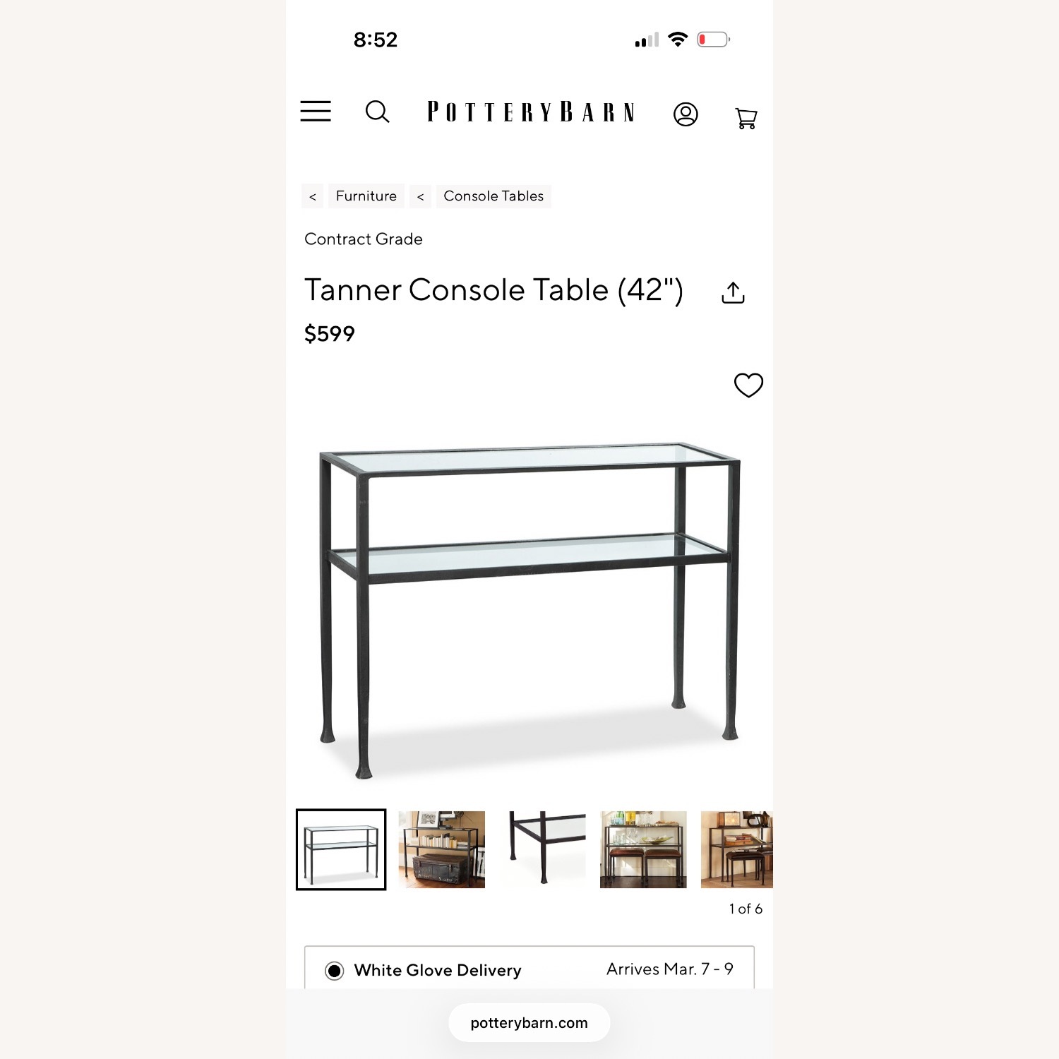 Pottery Barn Tanner Console Table - image-4