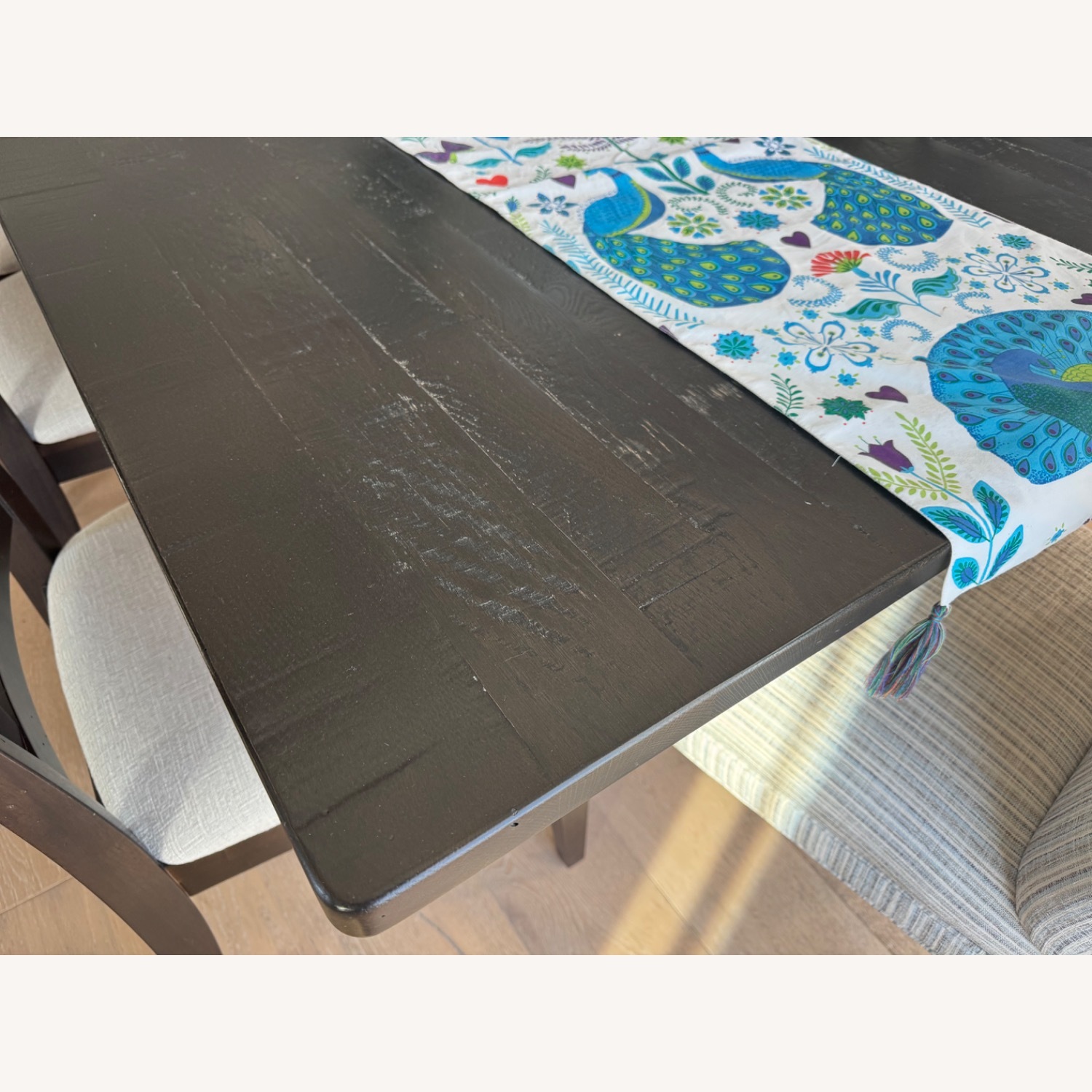 Ethan Allen Black Wood Dining Table - image-3