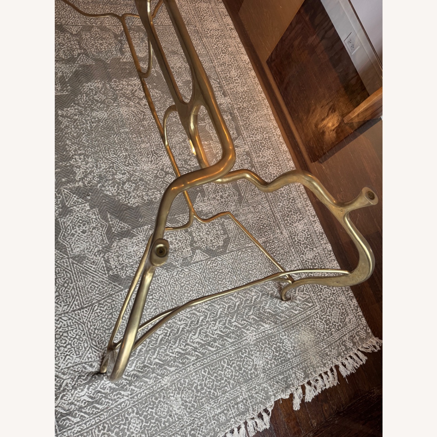 Organic Modernism Brass & Glass Dining Table - image-3