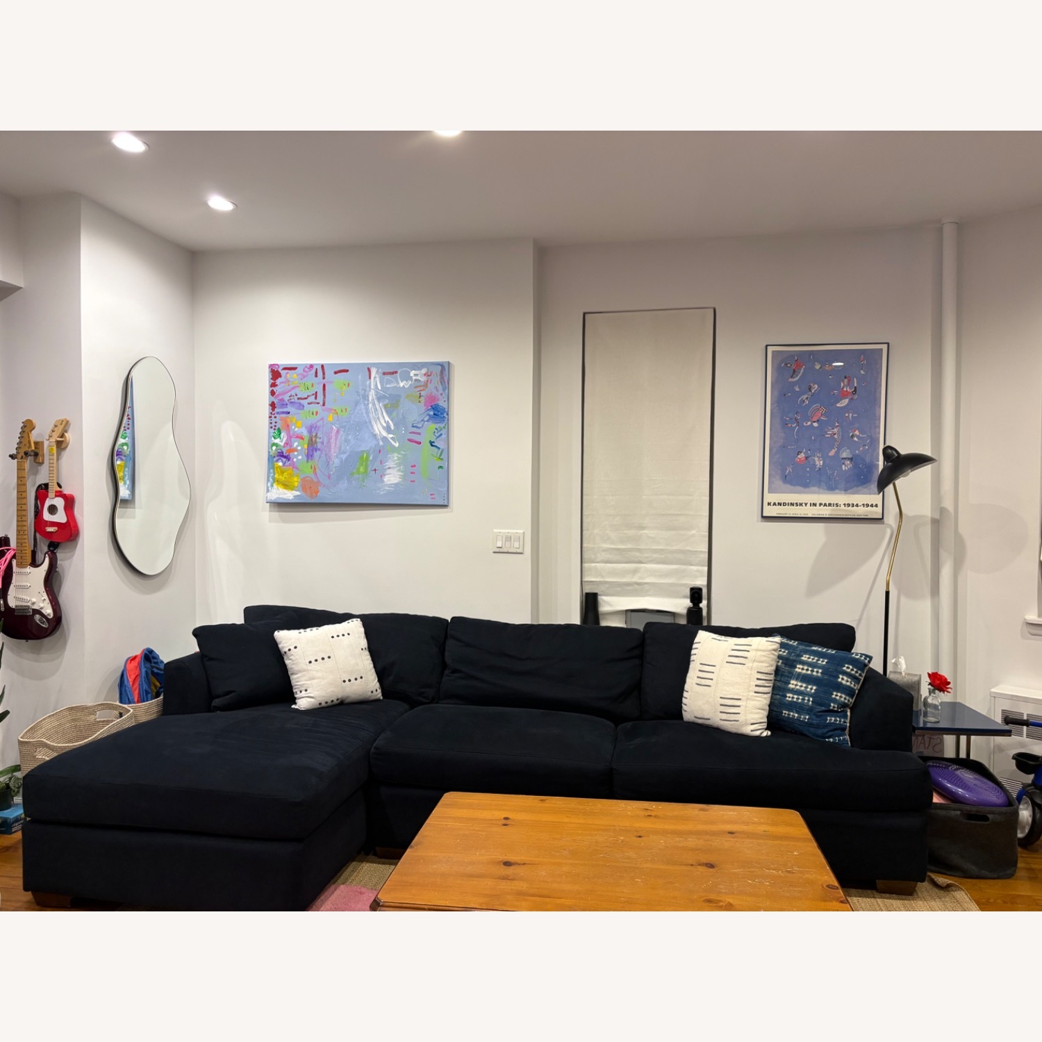 Jennifer Convertibles Blue 2 Piece Sectional - image-2