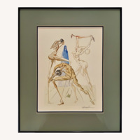 Salvador Dali Inhabitants of Prado Signed Litho