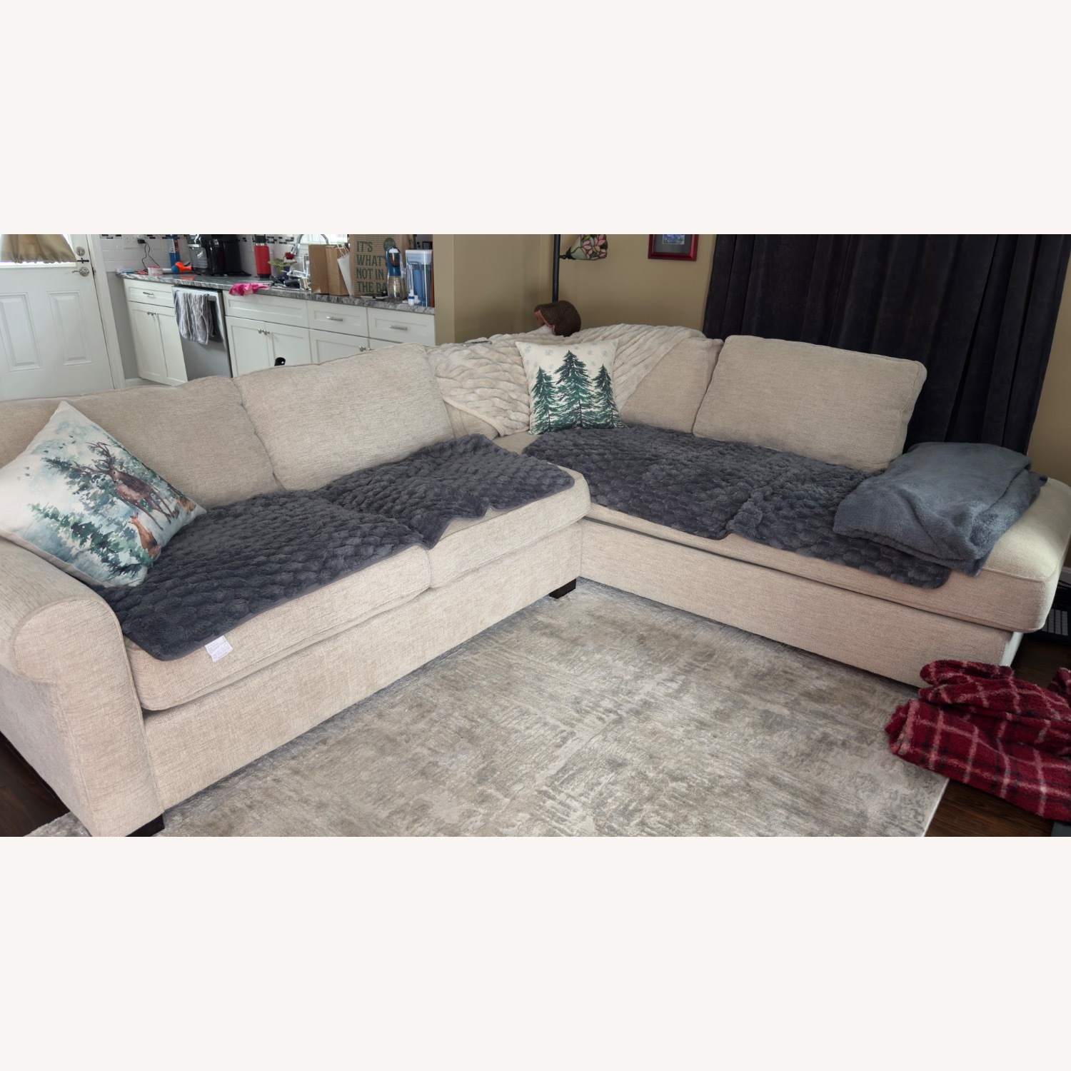 Jordan’s Furniture Sectional Sofa - image-1