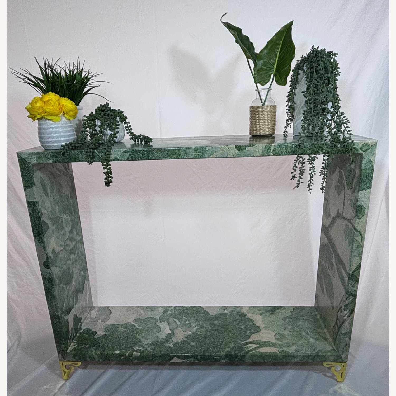 Green Baroque Woodlands & Birds Scene Table - image-6