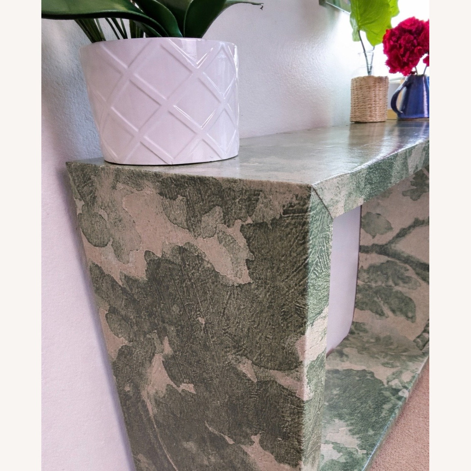 Green Baroque Woodlands & Birds Scene Table - image-10