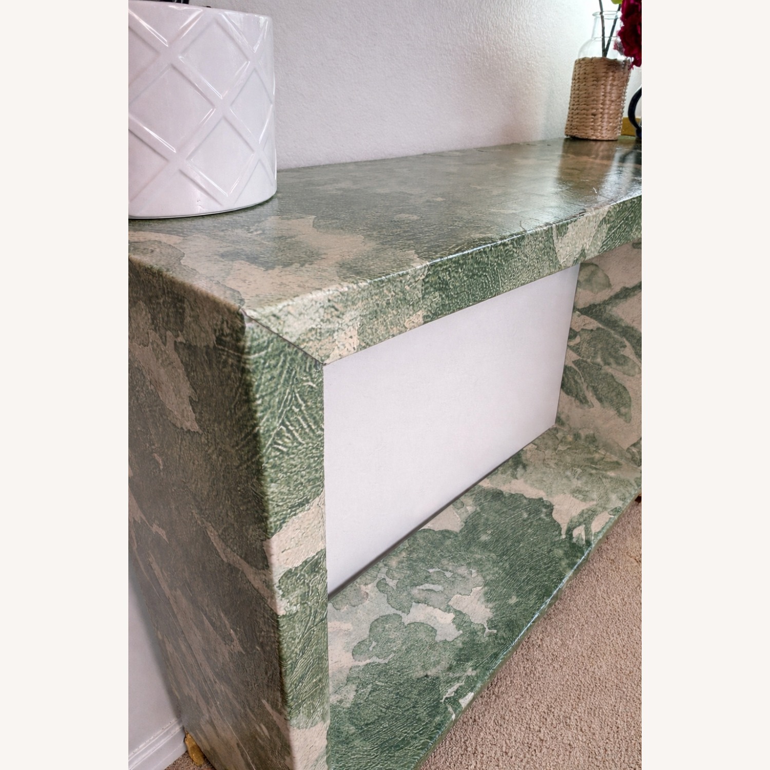 Green Baroque Woodlands & Birds Scene Table - image-7