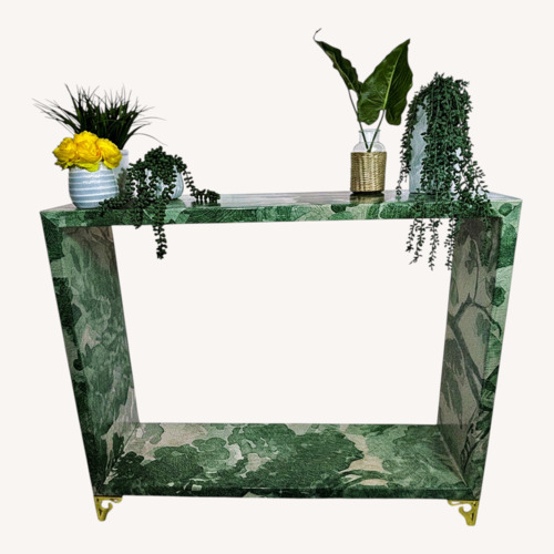 Used Green Baroque Woodlands & Birds Scene Table for sale on AptDeco