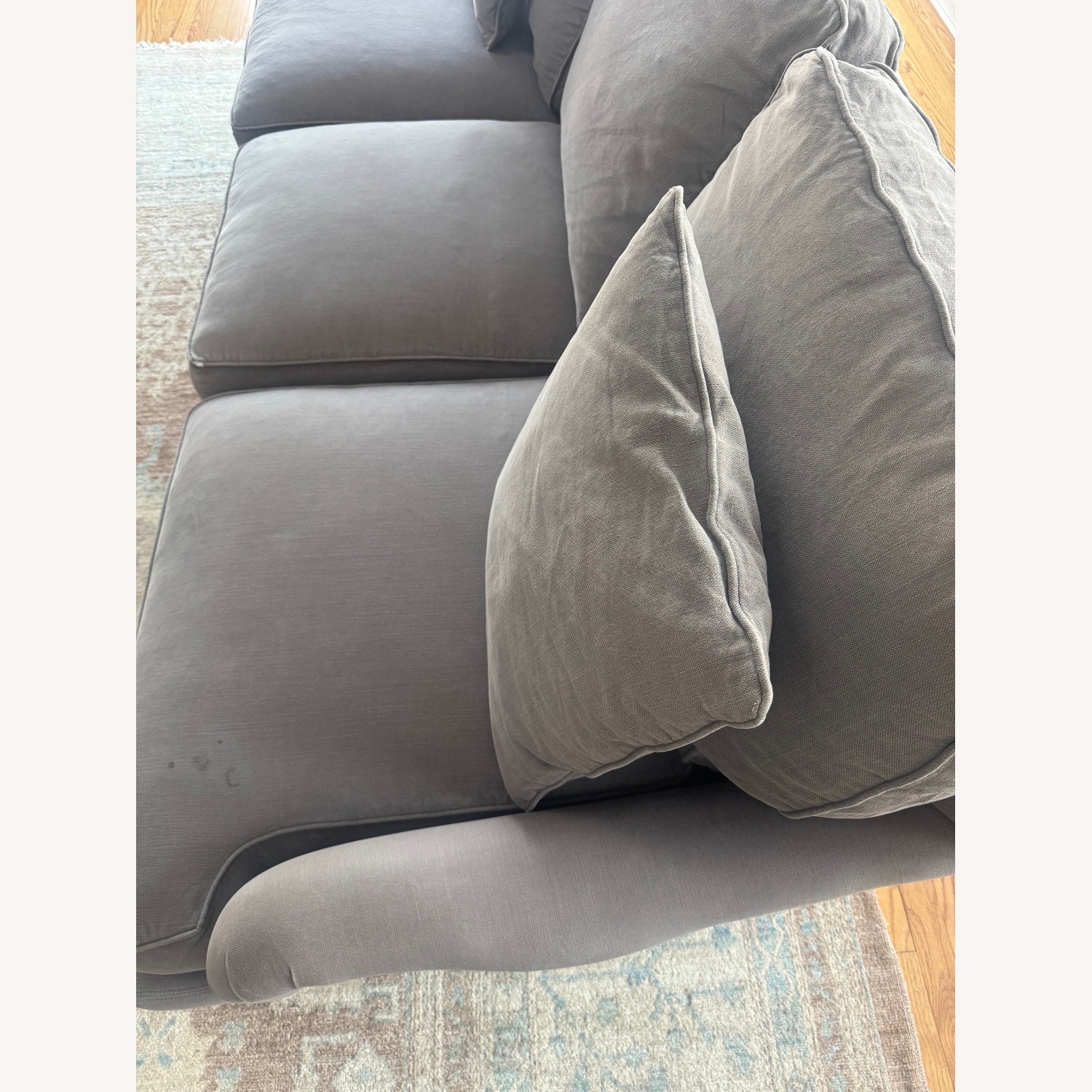 Lee Industries Dark Gray Cotton 3+ Seater Sofa - image-6
