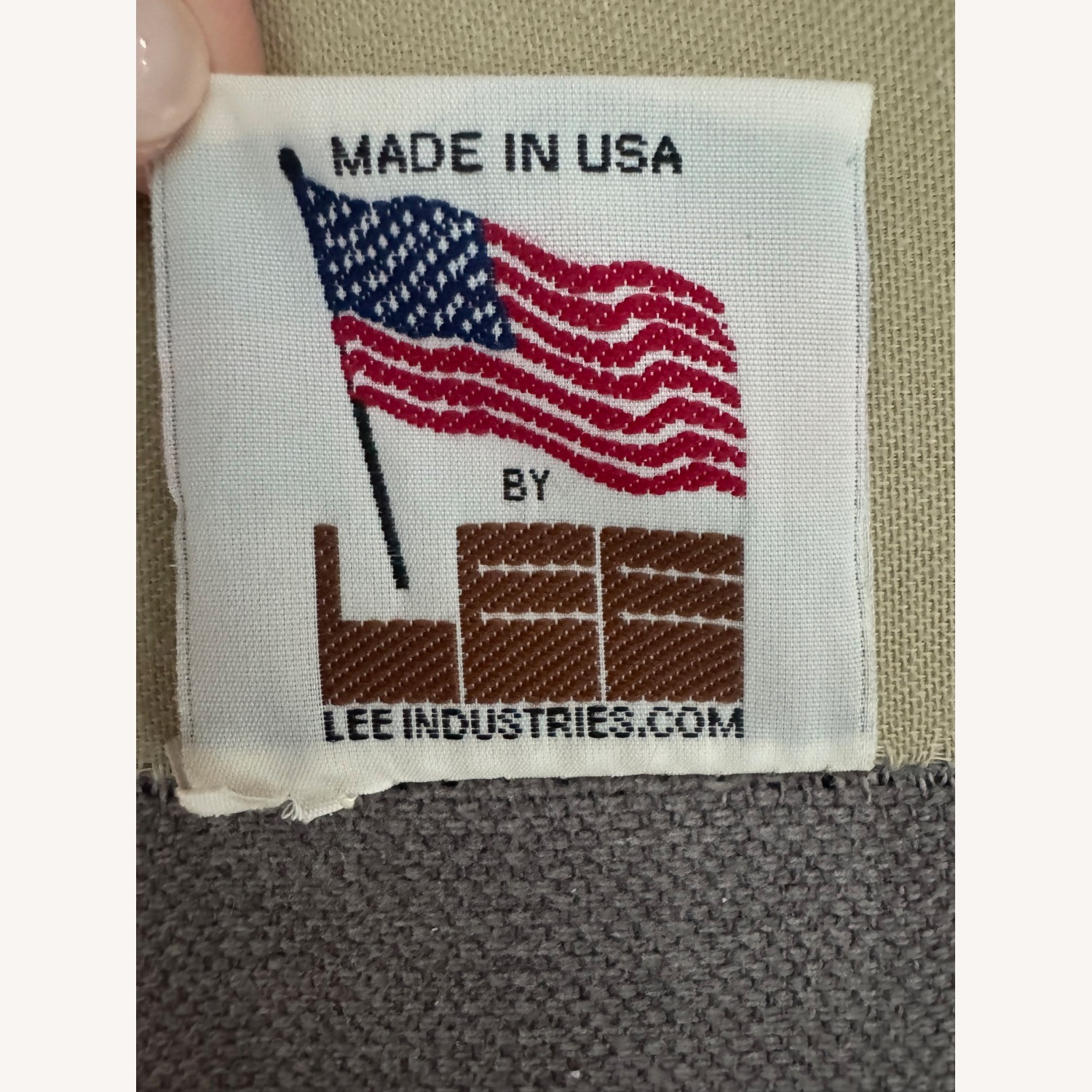 Lee Industries Dark Gray Cotton 3+ Seater Sofa - image-7