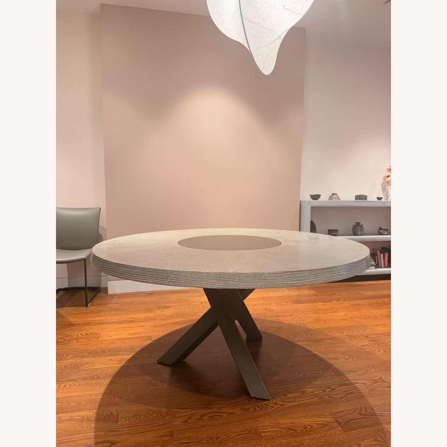 Berman Rosetti Light Gray Wood Dining Table - image-1