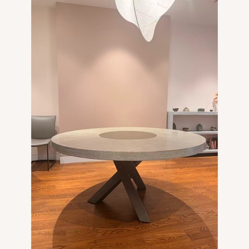 Used Berman Rosetti Light Gray Wood Dining Table for sale on AptDeco