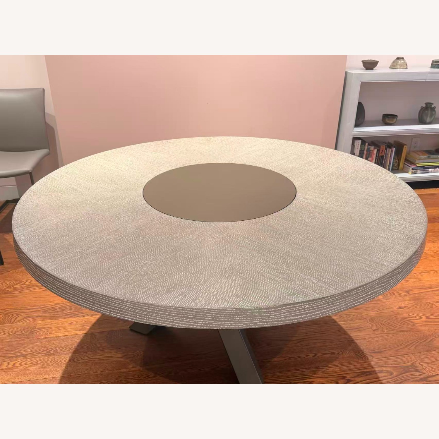 Berman Rosetti Light Gray Wood Dining Table - image-2