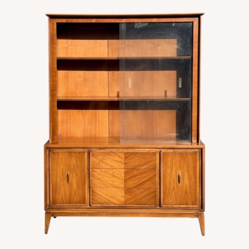 Used American Mid Century Modern Walnut China Cabinet for sale on AptDeco