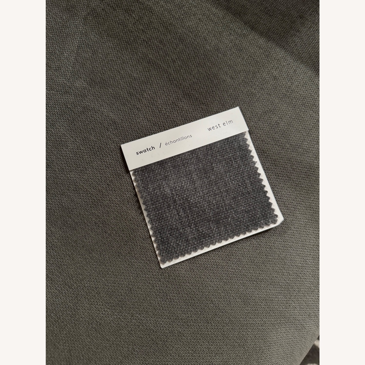 West Elm Dark Gray Velvet 3+ Piece Sectional - image-5