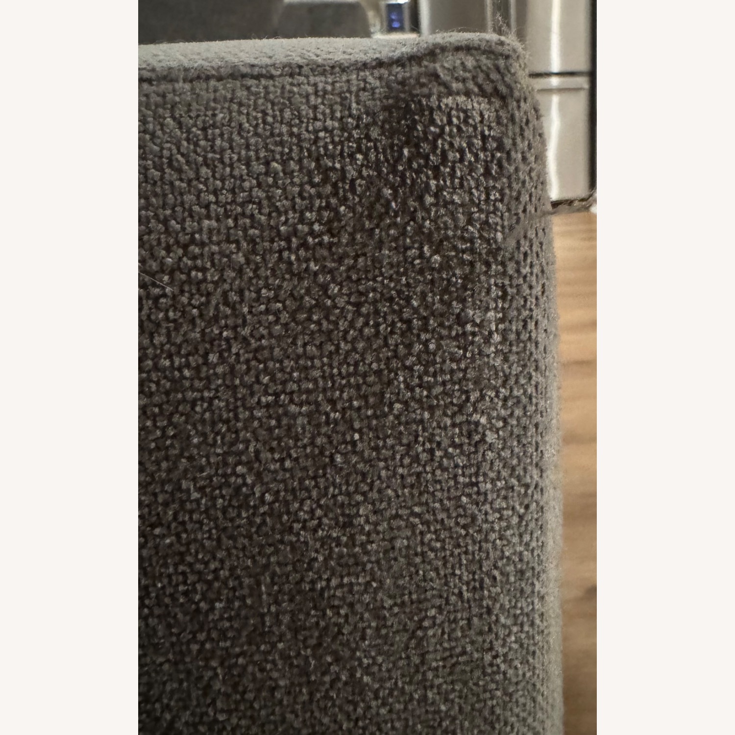 West Elm Dark Gray Velvet 3+ Piece Sectional - image-2