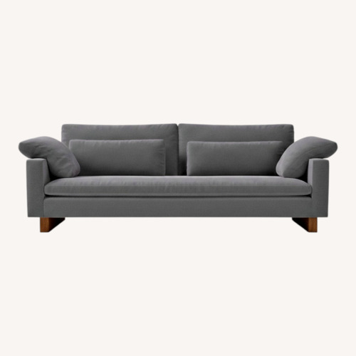 Used West Elm Dark Gray Velvet 3+ Piece Sectional for sale on AptDeco