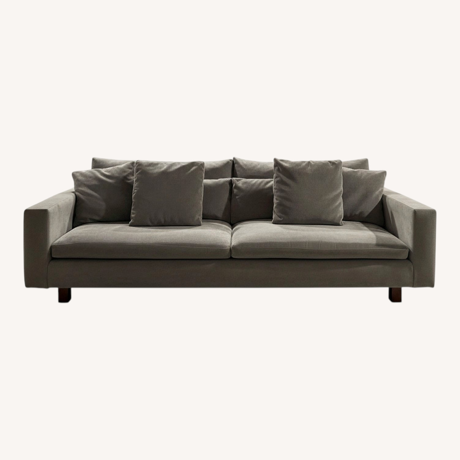 West Elm Dark Gray Velvet 3+ Piece Sectional - image-0