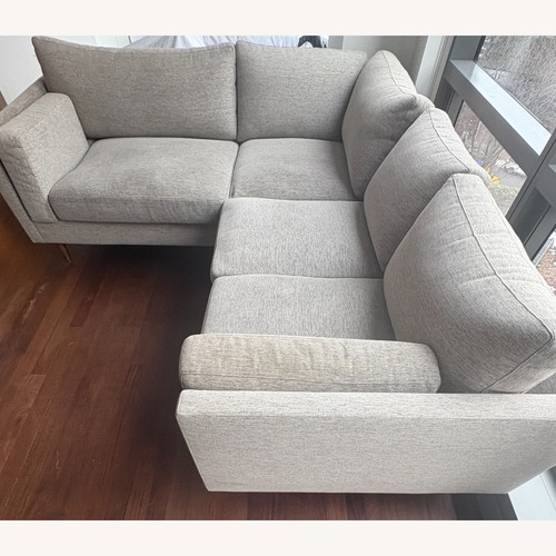 Used Benchmade - Custom Light Gray 2 Piece Sectional for sale on AptDeco
