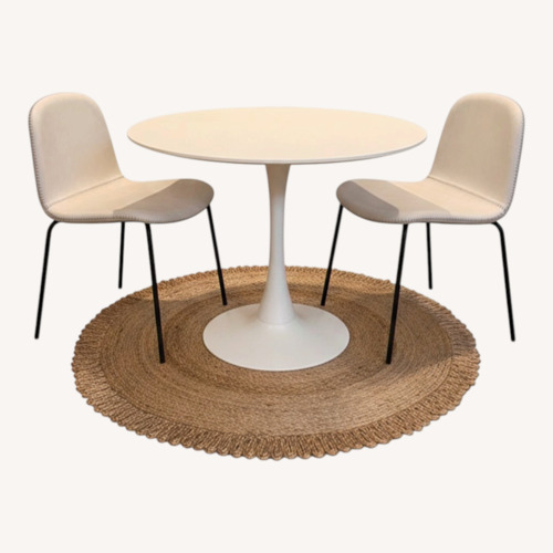 Used White Dining Set for sale on AptDeco