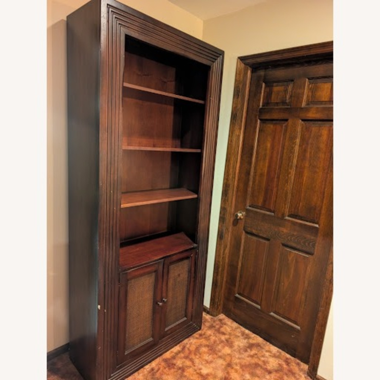Macy's Dark Brown Wood Bookcase - image-4