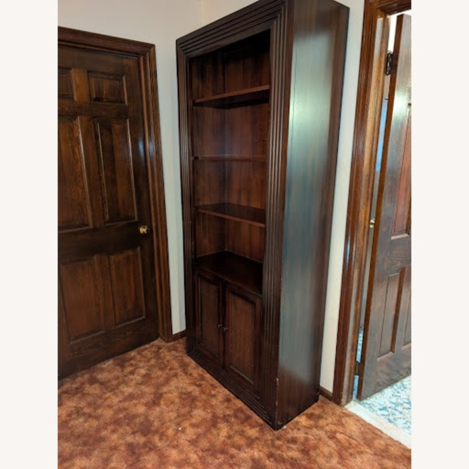 Macy's Dark Brown Wood Bookcase - image-5