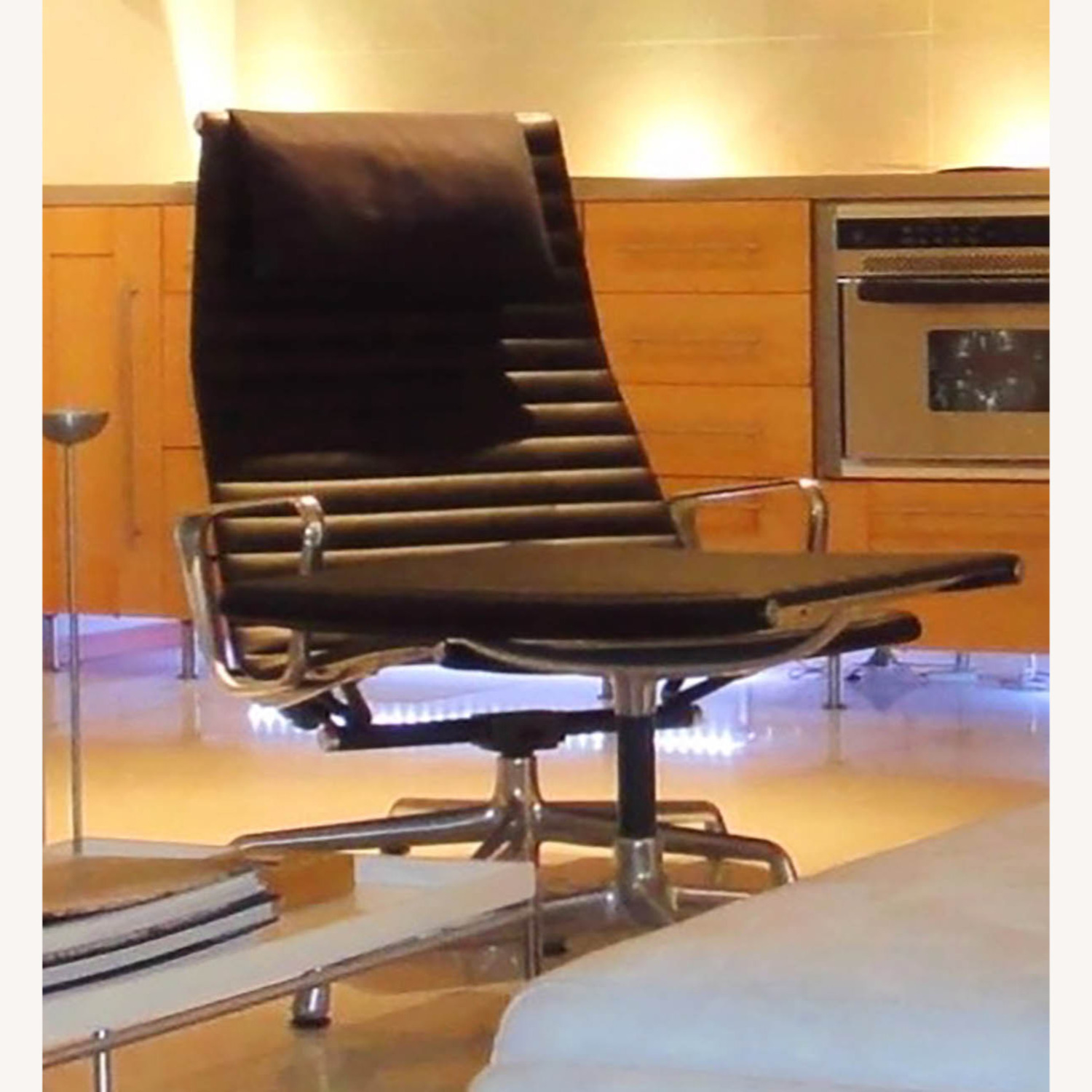 Herman Miller Eames Black Leather Recliner - image-2