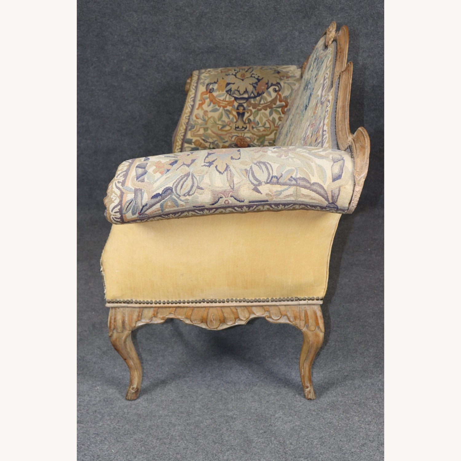 18th Century French Louis XV Needlepoint Settee  - image-10
