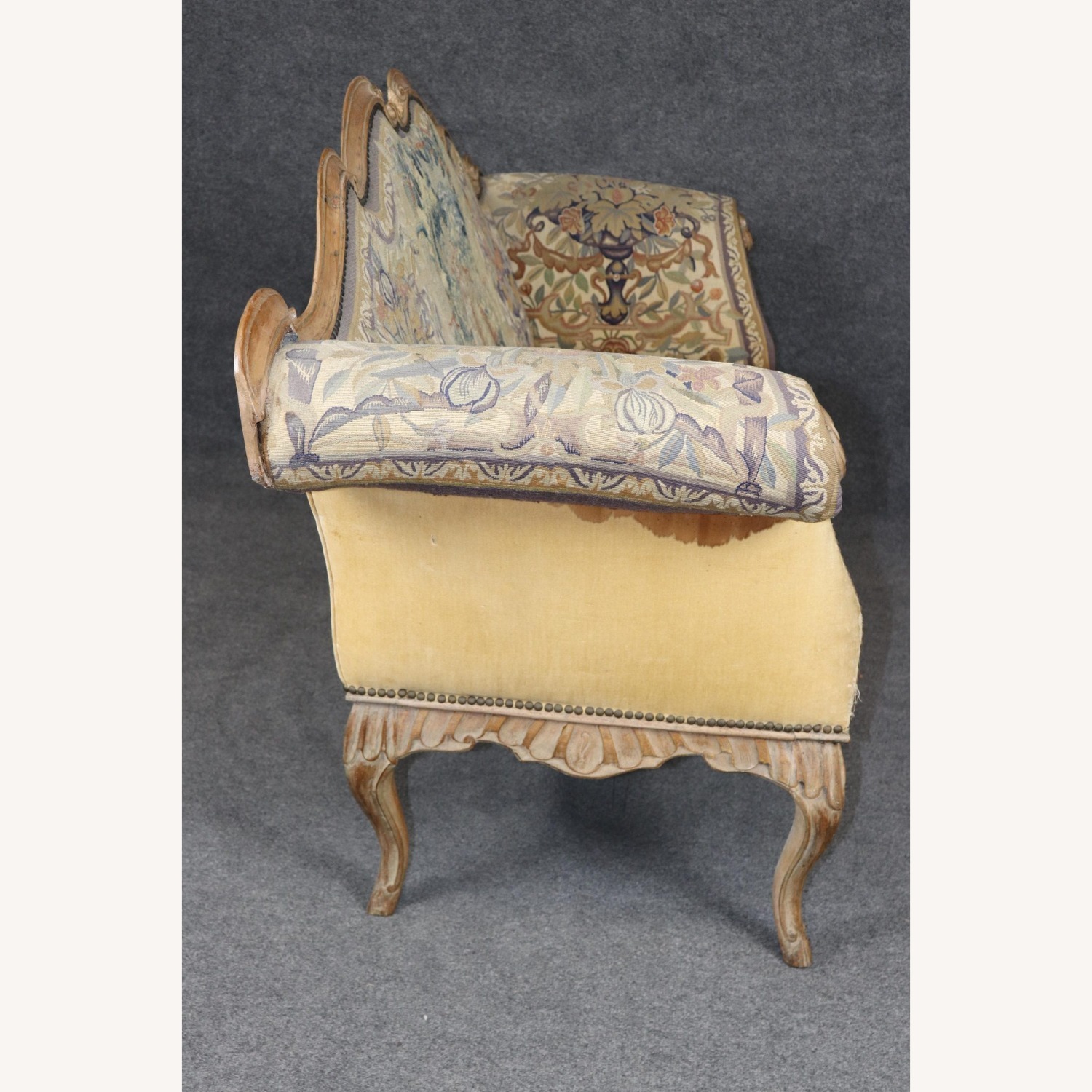 18th Century French Louis XV Needlepoint Settee  - image-11