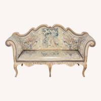 18th Century French Louis XV Needlepoint Settee 