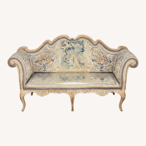 Used 18th Century French Louis XV Needlepoint Settee for sale on AptDeco