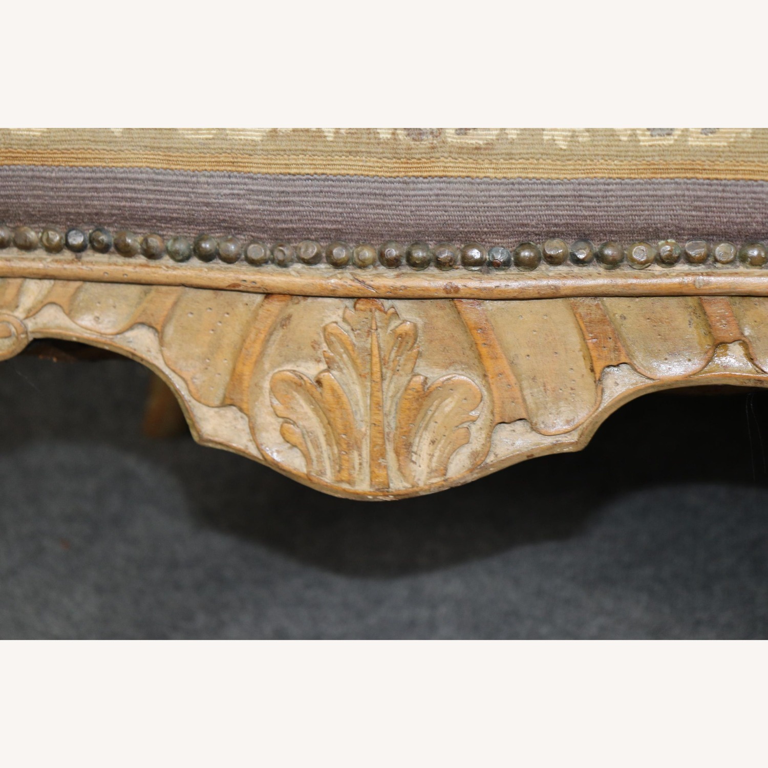18th Century French Louis XV Needlepoint Settee  - image-7