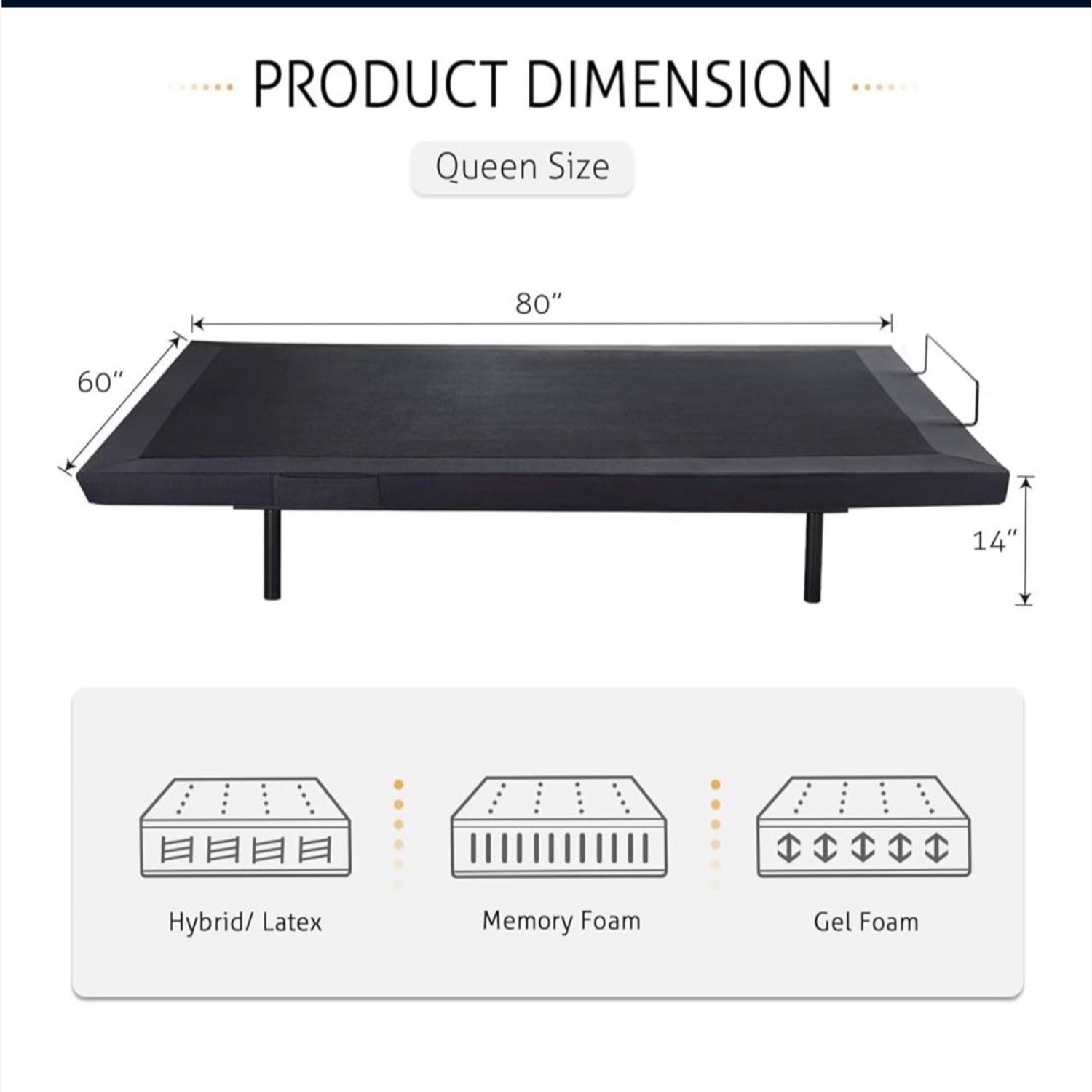 Queen Ergonomic Base Recliner Bed  - image-2