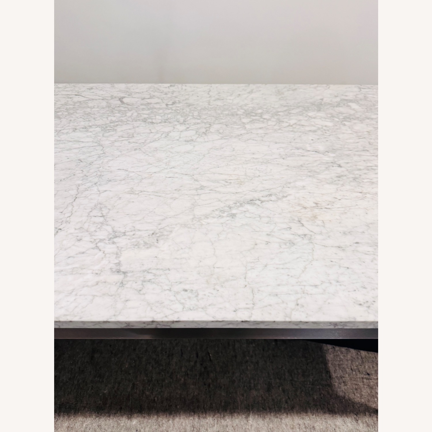 Crate & Barrel Parsons White Marble Dining Table - image-2